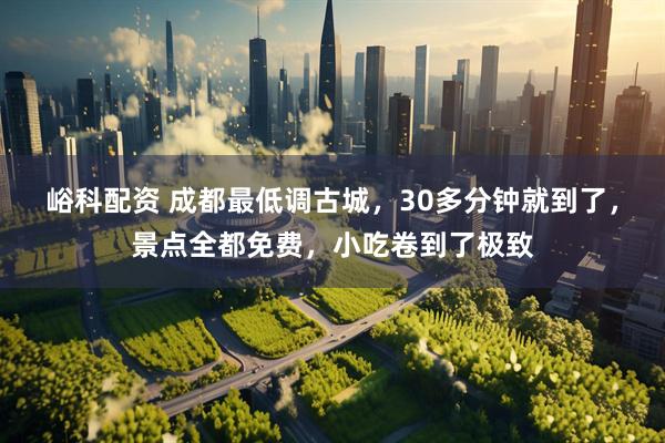峪科配资 成都最低调古城，30多分钟就到了，景点全都免费，小吃卷到了极致